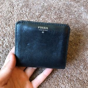 Black Mini Fossil Wallet